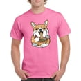 thumbnail image 1 of Corgi Eating Ramen T-Shirt Men -Image by Shutterstock, Male 4X-Large, 1 of 4