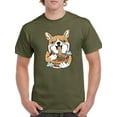 thumbnail image 1 of Corgi Eating Ramen T-Shirt Men -Image by Shutterstock, Male 5X-Large, 1 of 4