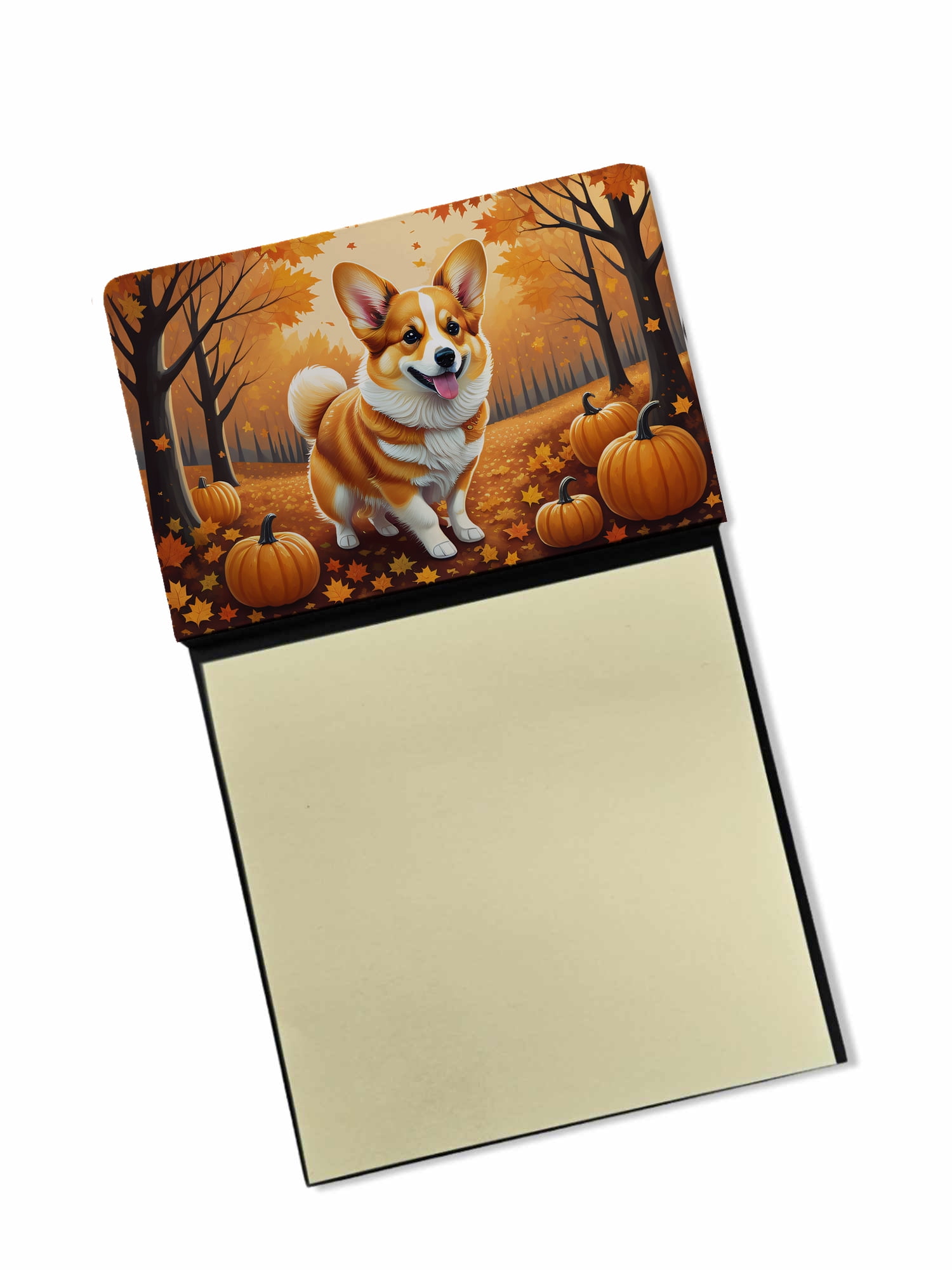 Corgi Fall Sticky Note Holder 3.25 in x 5.25 in