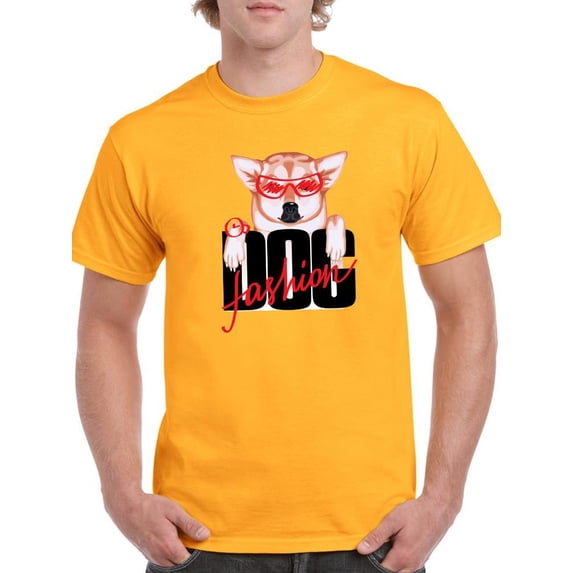 Corgi Fashion Dog T-Shirt Men -Image by Shutterstock, Male 4X-Large