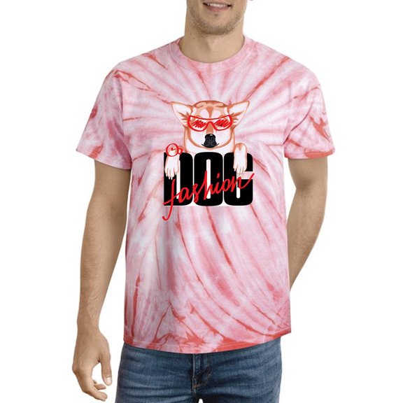 Corgi Fashion Dog Tie Dye Cyclone Men -Image by Shutterstock, Male Large