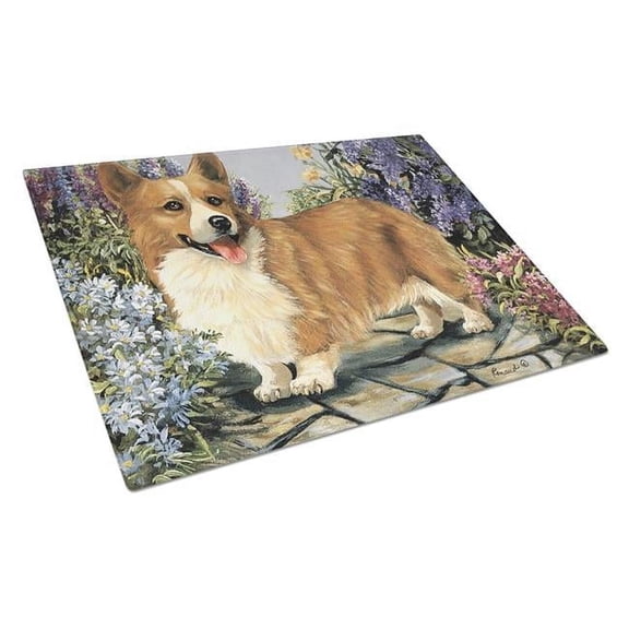 Corgi Garden Georgi Glass Cutting Board - Large