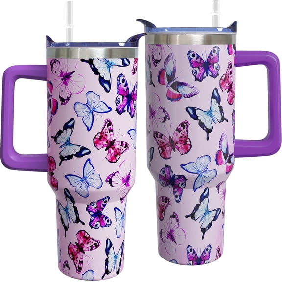 Corgi Gifts for Corgi Lover, 40 oz Cute Cup Tumblers for Women with Handle Lid and Straw, Green
