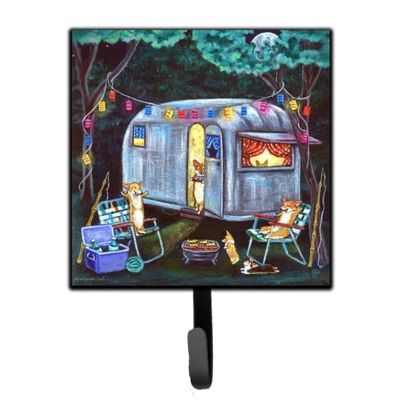 Corgi Glamping Fish Tales Trailer Leash or Key Holder