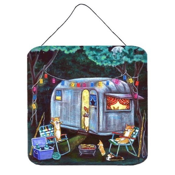 Corgi Glamping Fish Tales Trailer Wall or Door Hanging Prints