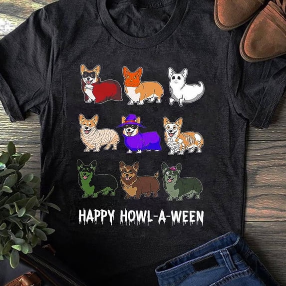 Corgi Halloween T-Shirt: Happy Howlloween Dog Lovers Gift