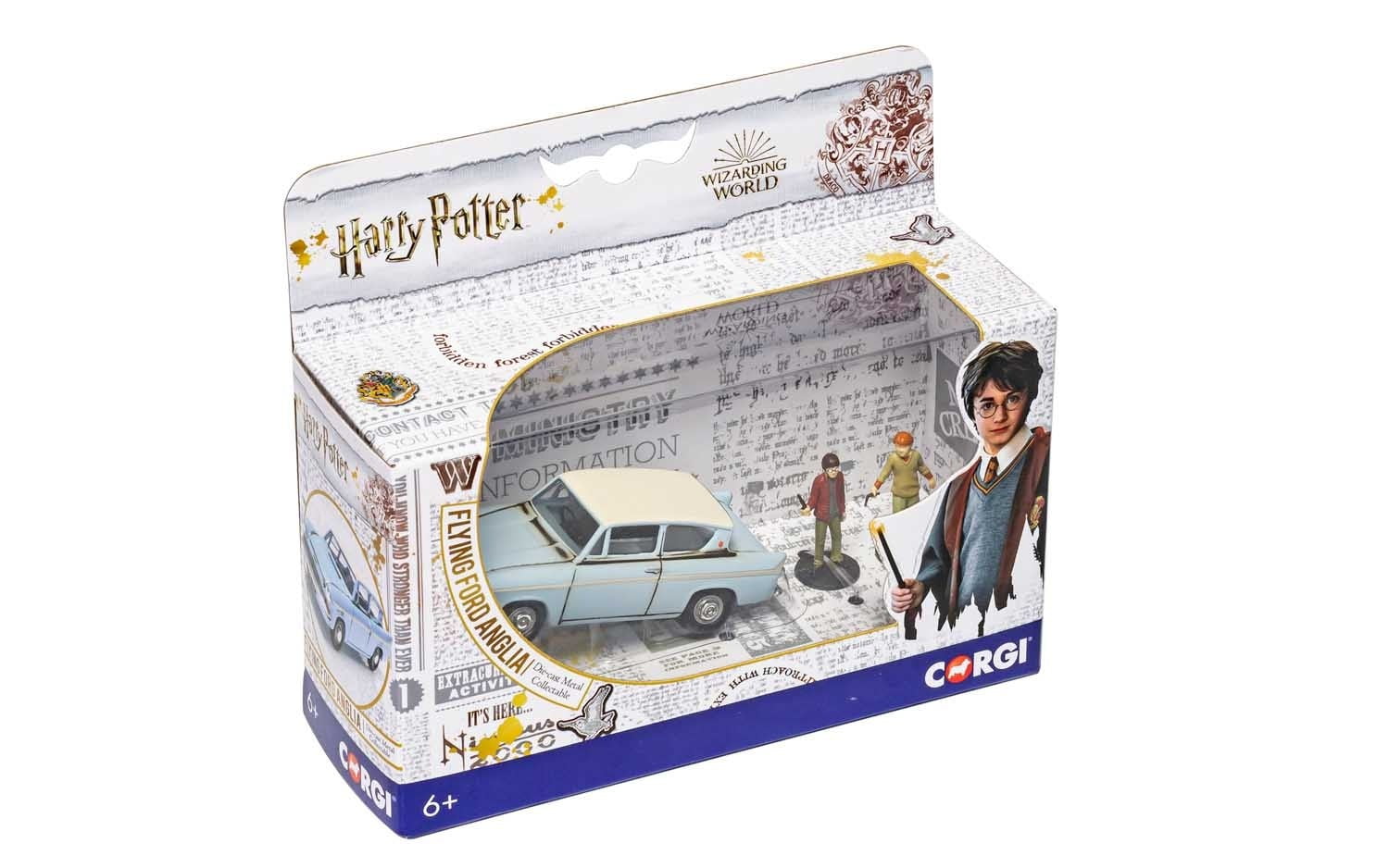 Corgi Harry Potter Flying Ford Anglia with Harry & Ron from the Chamber of Secrets 1:43 Diecast Display Model CC99725