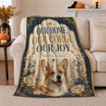 thumbnail image 1 of Corgi Home Love Portrait Our Home Our Corgi, Cozy Pet Portrait Pattern, Warm Flannel Blanket for Living Room and Bedroom, Dog Lovers Thanksgiving Gift, Pet Lover Home Decor, 1 of 9