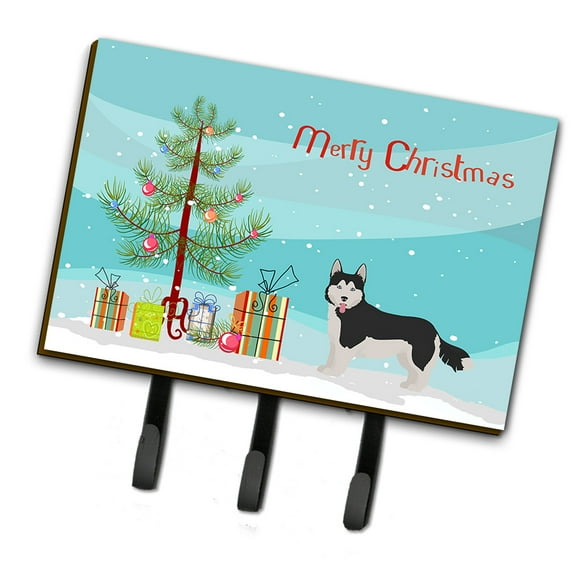 Corgi Husky Mix #2 Christmas Tree Leash or Key Holder