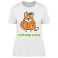 thumbnail image 1 of Corgi In A Pumpkin T-Shirt Women -Image by Shutterstock, Female Medium, 1 of 2