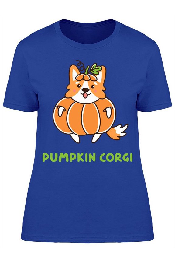 Corgi In A Pumpkin T-Shirt Women -Image by Shutterstock, Female Small