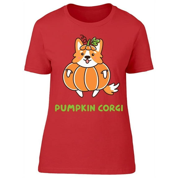 Corgi In A Pumpkin T-Shirt Women -Image by Shutterstock, Female XX-Large