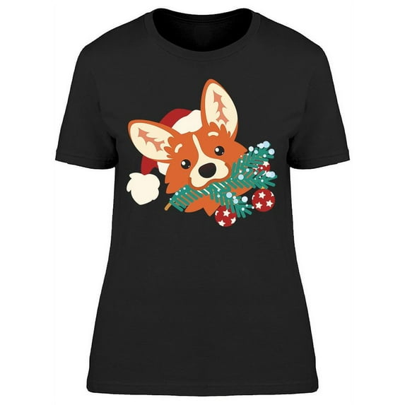 Corgi In Christmas T-Shirt Women -Image by Shutterstock, Female XX-Large