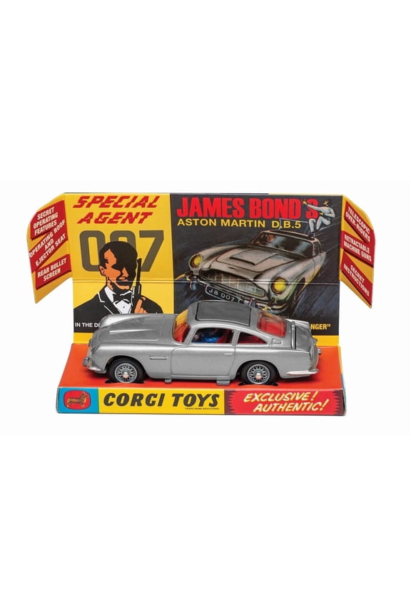 Aston Martin DB5 RHD Birch Silver James Bond 007 "Goldfinger" (1964) Movie (#261 Reissue) Diecast Model Car by Corgi
