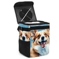 thumbnail image 1 of Corgi Leak-Proof Foldable Car Garbage Can with Lid and Hanging Storage Bag - Car Trash Bin, Car Trash Can, 1 of 6