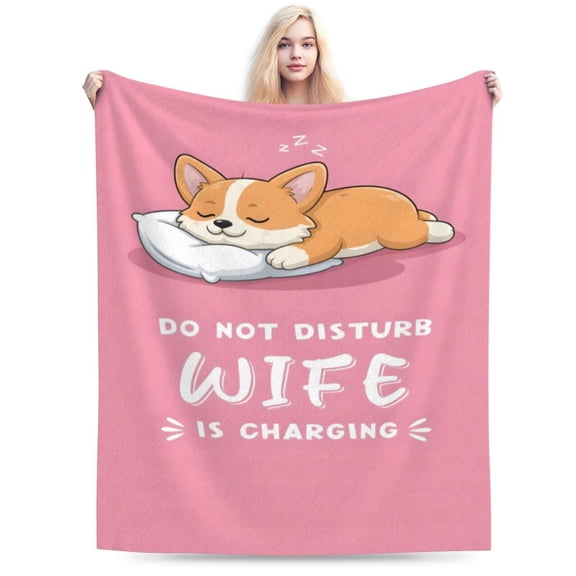 Corgi Lover Blanket Gift Cute Sleeping Dog Throw Blanket Cozy Soft Home Decor Gift for Dog Lovers Funny Pet Lover Blanket 50x40