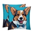 thumbnail image 1 of Corgi Luxurious Velvet Decorative Throw Pillow Covers - Set of 2, Unique Patterns, Available in 16x16, 18x18, and 20x20 Inches for Various Occasions, 1 of 6