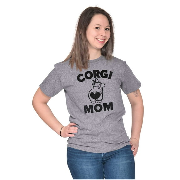 Corgi Mom Dog Pet Parent Fur Mama Women's Plus Size Graphic Tee Brisco Brands 4X