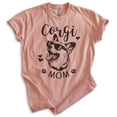 thumbnail image 1 of Corgi Mom T-shirt, Unisex Women's Shirt, Corgi Owner, Best Dog Mom Gift, Heather Sunset, X-Small, 1 of 6