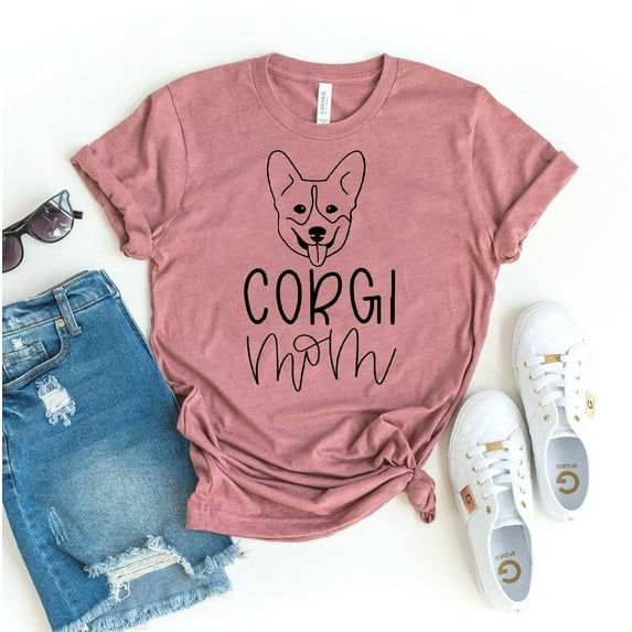 Corgi Mom T-shirt Women's Adoption Shirt Breed Tshirt Christmas Gift For Rescuer Paw Owner Top Dog Mama Shirts Mother's Day Tee