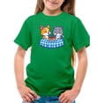 thumbnail image 1 of Corgi N Kitten Eating Spaguetti T-Shirt Juniors -Image by Shutterstock,  Medium, 1 of 4