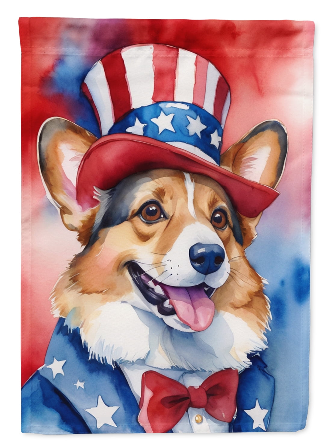 Corgi Patriotic Garden Flag 11.25 in x 15.5 in