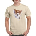 thumbnail image 1 of Corgi Peaking Out T-Shirt Men -Image by Shutterstock, Male 4X-Large, 1 of 4