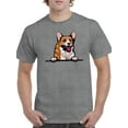 thumbnail image 1 of Corgi Peeking Out T-Shirt Men -Image by Shutterstock, Male 4X-Large, 1 of 4