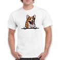 thumbnail image 1 of Corgi Peeking Out T-Shirt Men -Image by Shutterstock, Male Large, 1 of 4