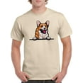 thumbnail image 1 of Corgi Peeking Out T-Shirt Men -Image by Shutterstock, Male Small, 1 of 4