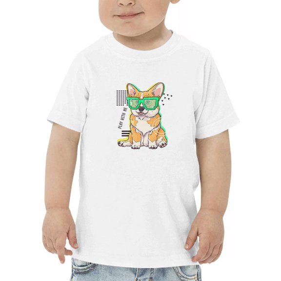 Corgi Portrait Play With Me T-Shirt Toddler -Image by Shutterstock,  2 Toddler