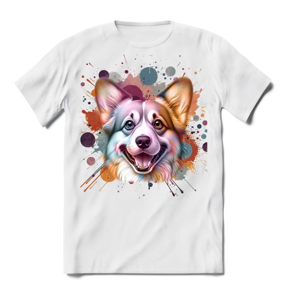 Corgi Portrait Watercolor Vintage Retro Styles Shirt T-shirt Unisex Merch Welsh Corgi Dog Lover Gifts Idea - 00001