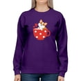 thumbnail image 1 of Corgi Pup In Big Red Mug Sweatshirt Women -Image by Shutterstock, Female Large, 1 of 4