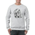 thumbnail image 1 of Corgi Pup W Santa Hat Sweatshirt Men -Image by Shutterstock, Male XX-Large, 1 of 4