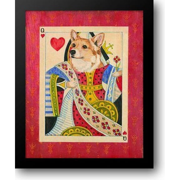 Corgi-Queen of Hearts 15x18 Framed Art Print by Phillips, Kari