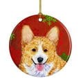 thumbnail image 1 of Carolines Treasures SS4693-CO1 Corgi Red Snowflakes Holiday Christmas Ceramic Ornament, Multicolor, 1 of 2