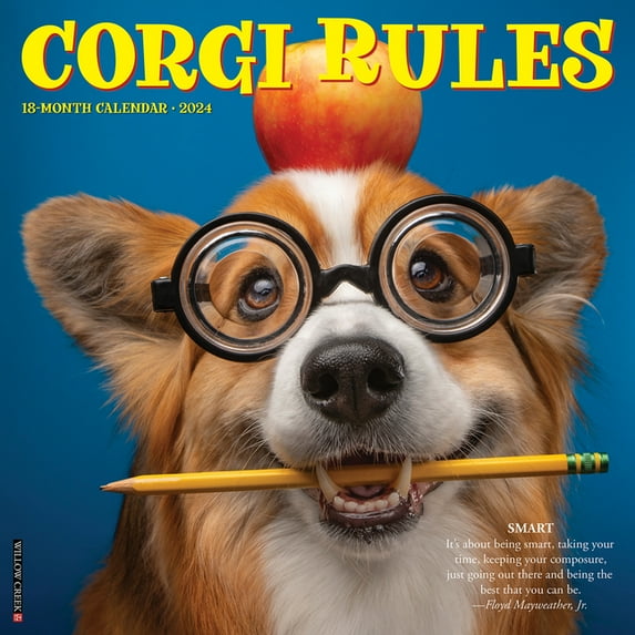Corgi Rules 2024 12 X 12 Wall Calendar (Other)