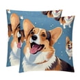 thumbnail image 1 of Corgi Set of 2 Velvet Throw Pillow Covers with Unique Patterns in 16x16, 18x18, 20x20 Inches for Throw Pillow Inserts for Various Occasions, 1 of 6