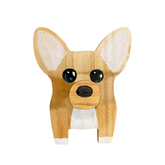 Corgi Shaped Glasses Stand Wooden Pet Ornament Desktop Decoration Artwork Decorative Cute And Functional 1 Piece For Home Office Study Room