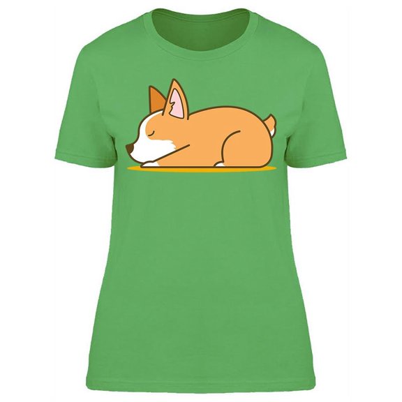Corgi Sleeping T-Shirt Women -Image by Shutterstock, Female Medium
