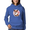 thumbnail image 1 of Corgi Smile I Heart Corgi Hoodie Women -Image by Shutterstock, Female 4X-Large, 1 of 4