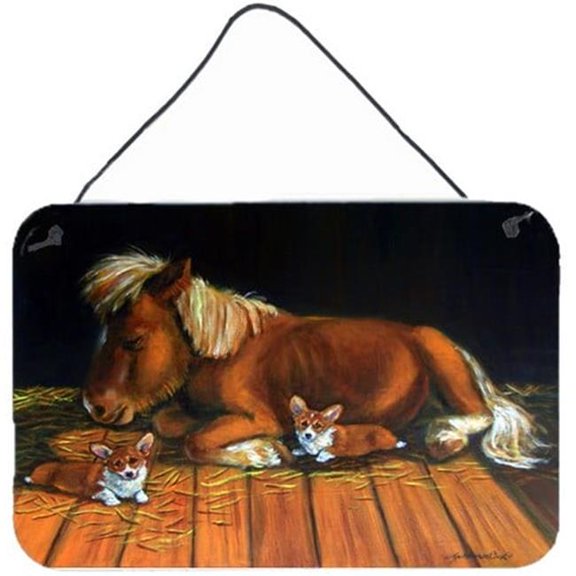 Corgi Snuggles The Pony Wall and Door Hanging Prints