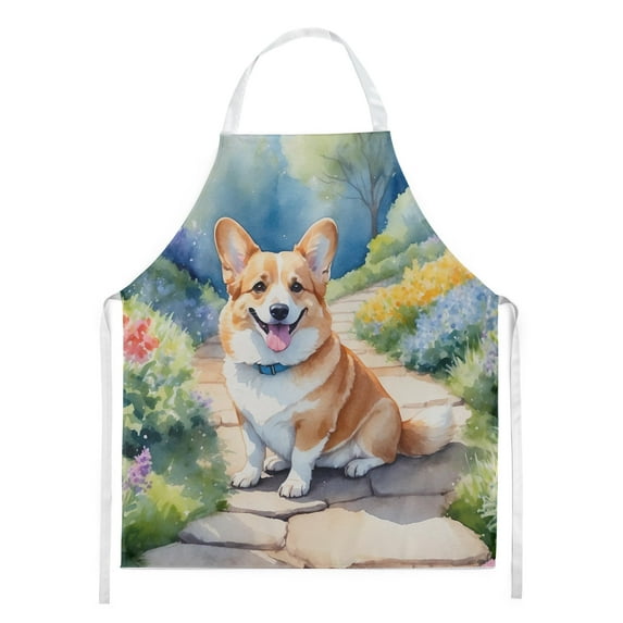 Corgi Spring Path Apron 27 in x 30 in