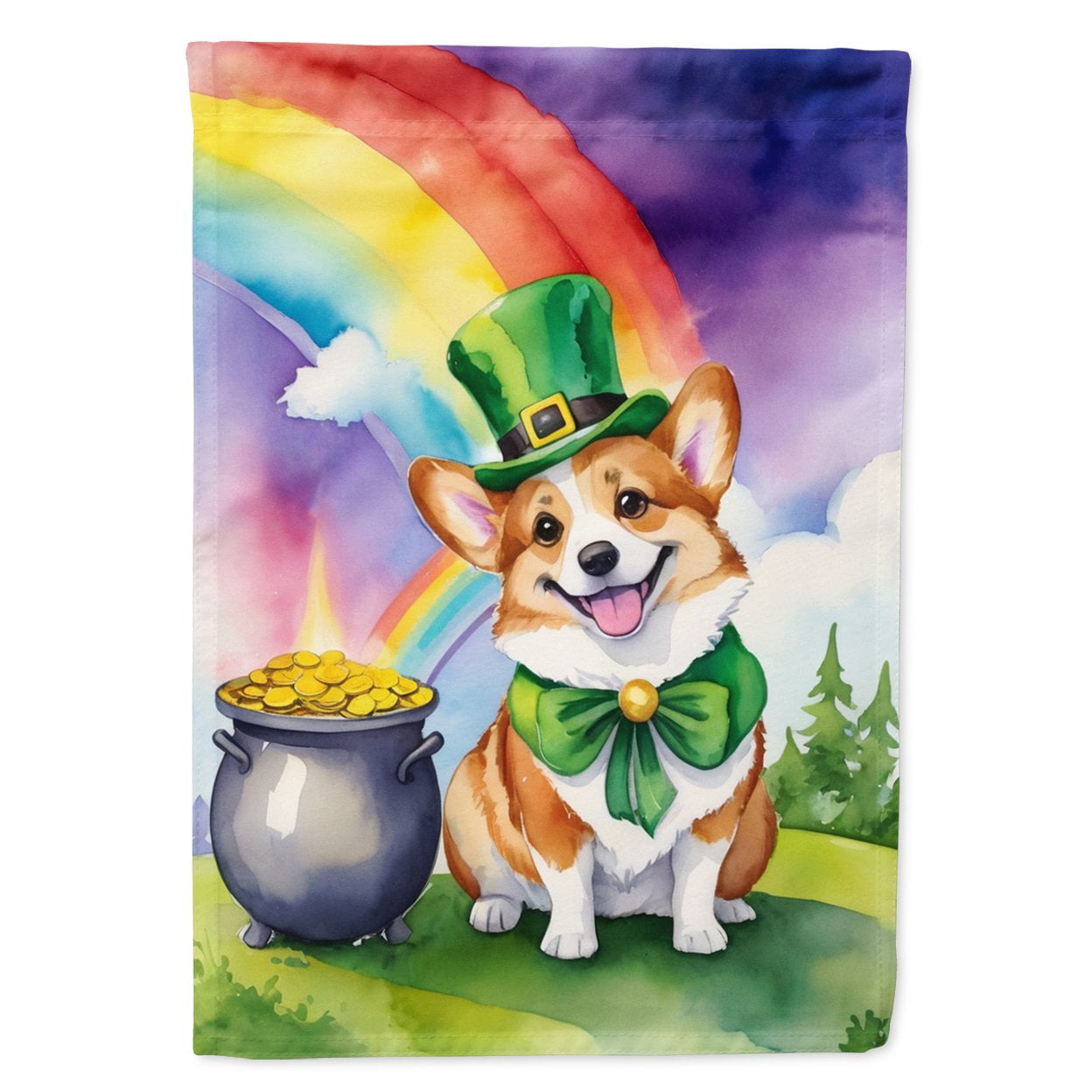 Corgi St Patrick's Day Garden Flag 11.25 in x 15.5 in