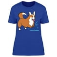 thumbnail image 1 of Corgi Stepping On A Puddle T-Shirt Women -Image by Shutterstock, Female XX-Large, 1 of 2