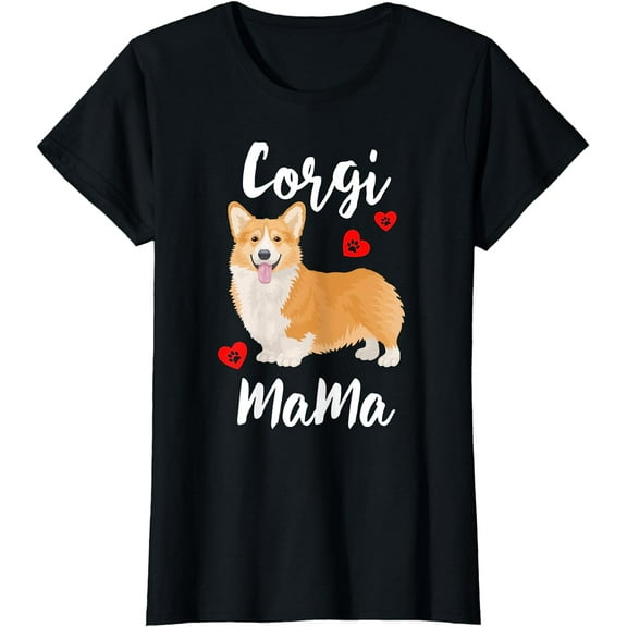 Corgi Tee Girls Women Puppy Mom Dog Mama Lover Design T-Shirt