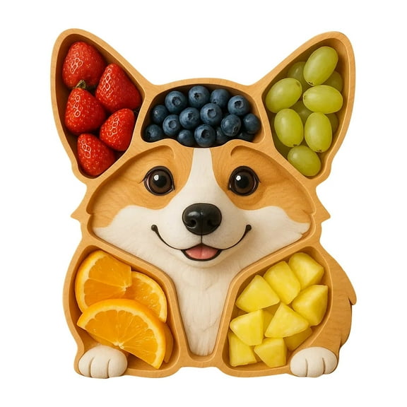 Corgi Themed Serving Platter Lover Novelty Tray For Holiday And Festive Ideal Party Dishware For Cheese Meats And Desserts 1pc