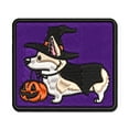 thumbnail image 1 of Corgi Trick-or-Treating Witch Costume Halloween Applique Multi-Color Embroidered Iron-On Patch - 3.5 Inch Large, 1 of 5