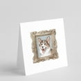 thumbnail image 1 of Corgi Tricolor Tongue Out Square Greeting Cards and Envelopes Pack of 8 5 in x 5 in, 1 of 1
