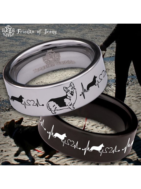 Corgi Tungsten Carbide Ring
